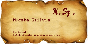 Mucska Szilvia névjegykártya